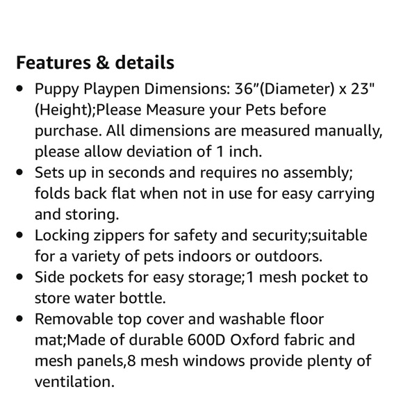 X-ZONE PET portable foldable pet playpen - Picture 11 of 13